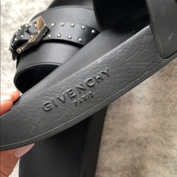 Givenchy Stud Embellished Buckle  Flat Slides - Picture 2 of 4